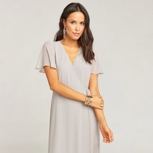 Noelle Flutter Wrap Dress